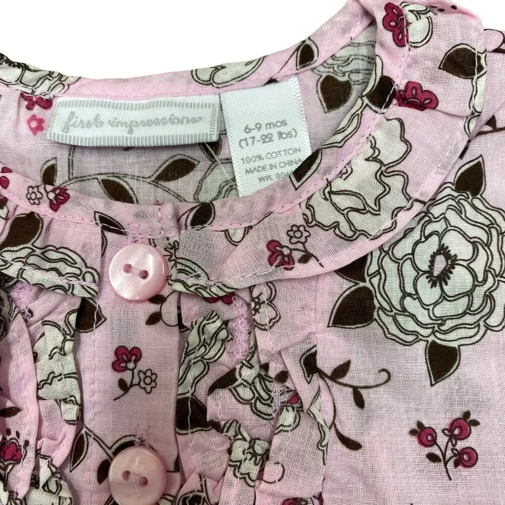 FIRST IMPRESSION BABY GIRL 6-9 MOS ‎ 3 PCS SET OUTFIT NWT